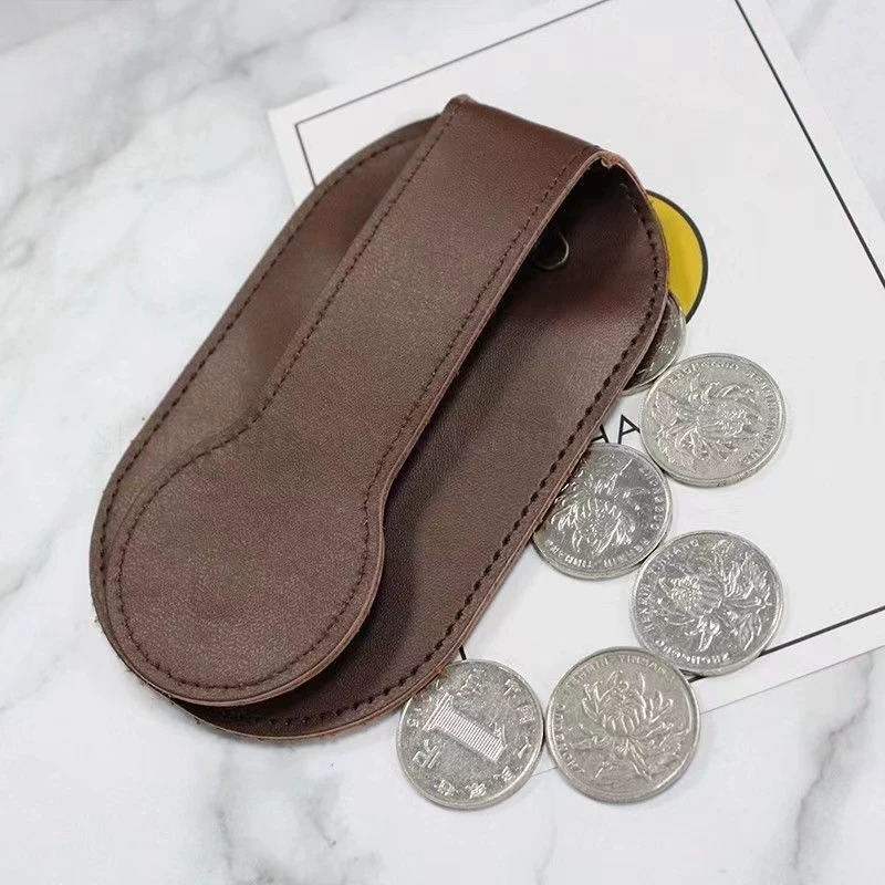 Leather Edc. Carry Pouch - 여성용 접이식 EDC 동전 지갑 허리