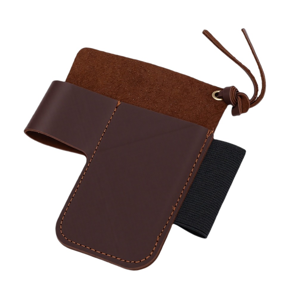 Leather Edc. Carry Pouch - 내구성 있는 소가죽 멀티툴 시스루(케이스) 펜