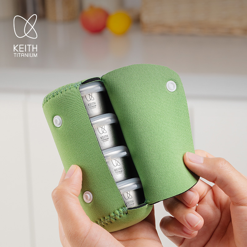Edc Carry Pocket Pouch - KEITH 4Pcs 미니 순수 티타늄 밀폐