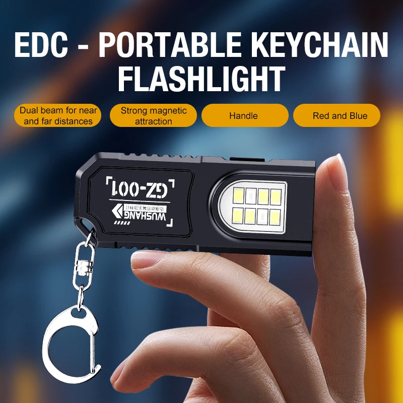 Keychain Flashlight - 휴대용 허리걸이형 열쇠고리, 미니 손전등, 다기능