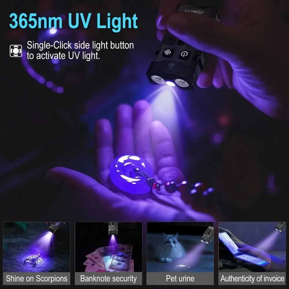BORUiT EV20 1100LM EDC UV 키체인  - Keychain Flashlight 리뷰 및 가격