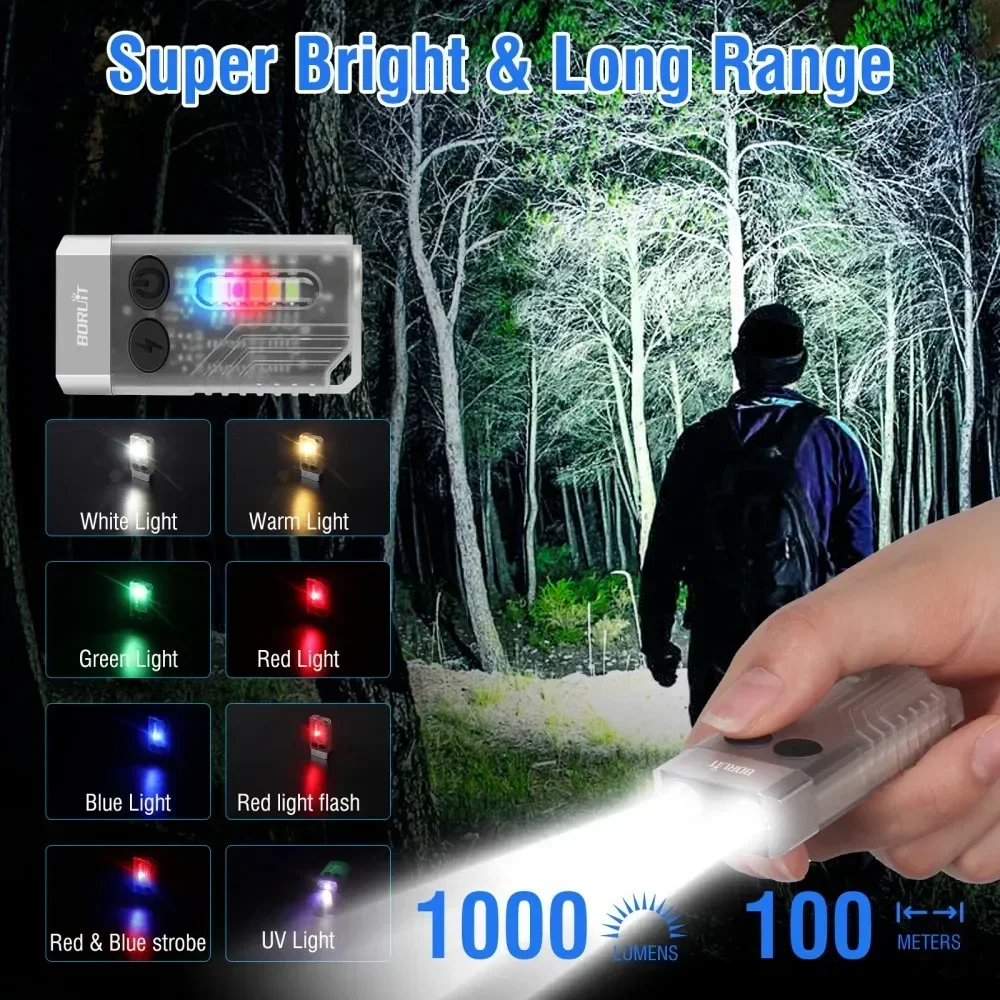 BORUiT V10 키체인 UV LED EDC 형광 플 - Keychain Flashlight 리뷰 및 가격