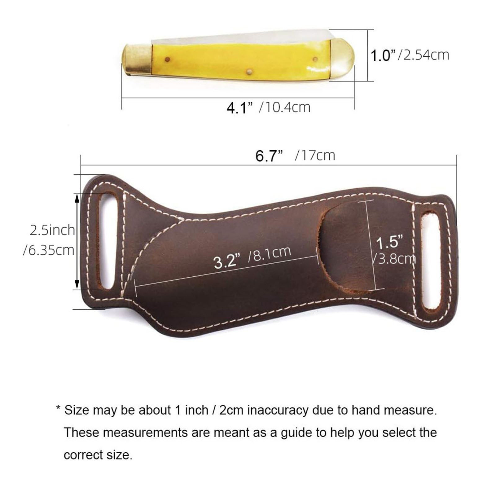 1 팩 접이식 칼 가죽 케이스 캠핑 하이킹 EDC 허리 - Leather Edc. Carry Pouch 리뷰 및 가격