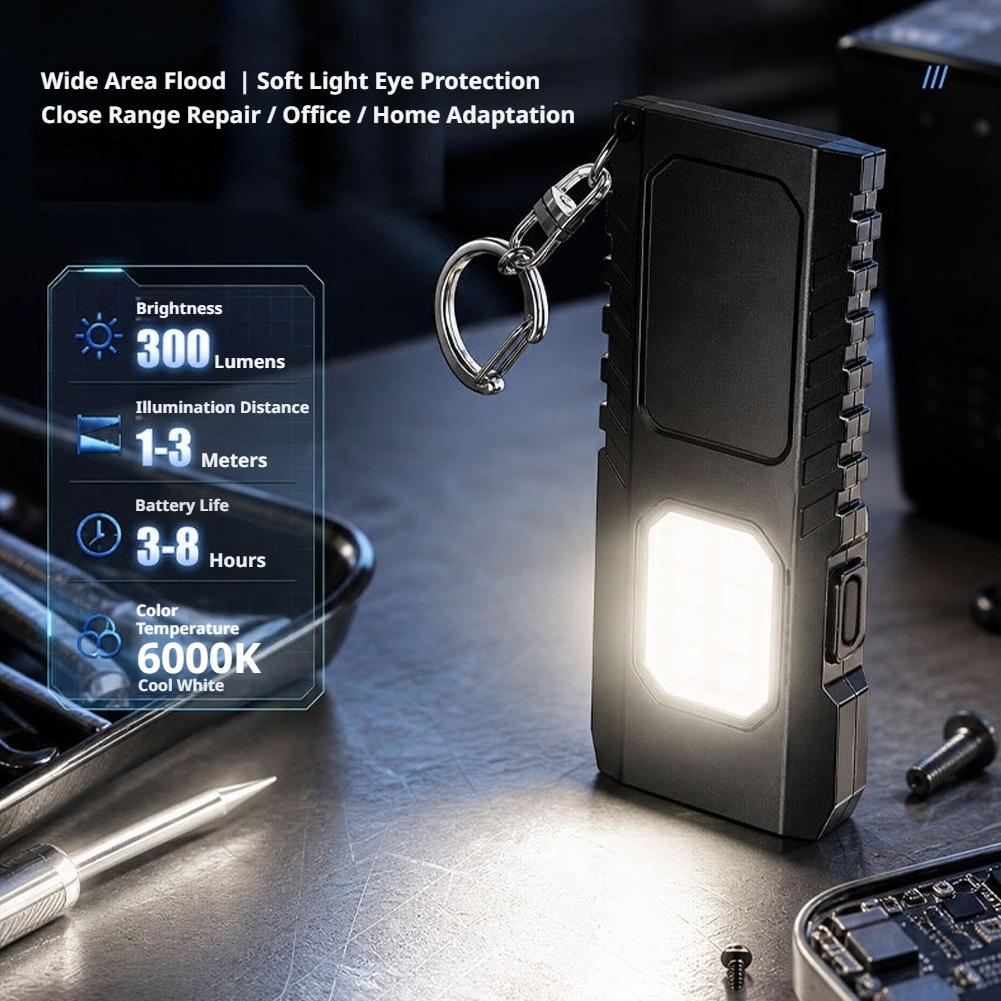 미니 EDC 키체인 손전등 USB 충전식 COB 작업등 - Keychain Flashlight 리뷰 및 가격