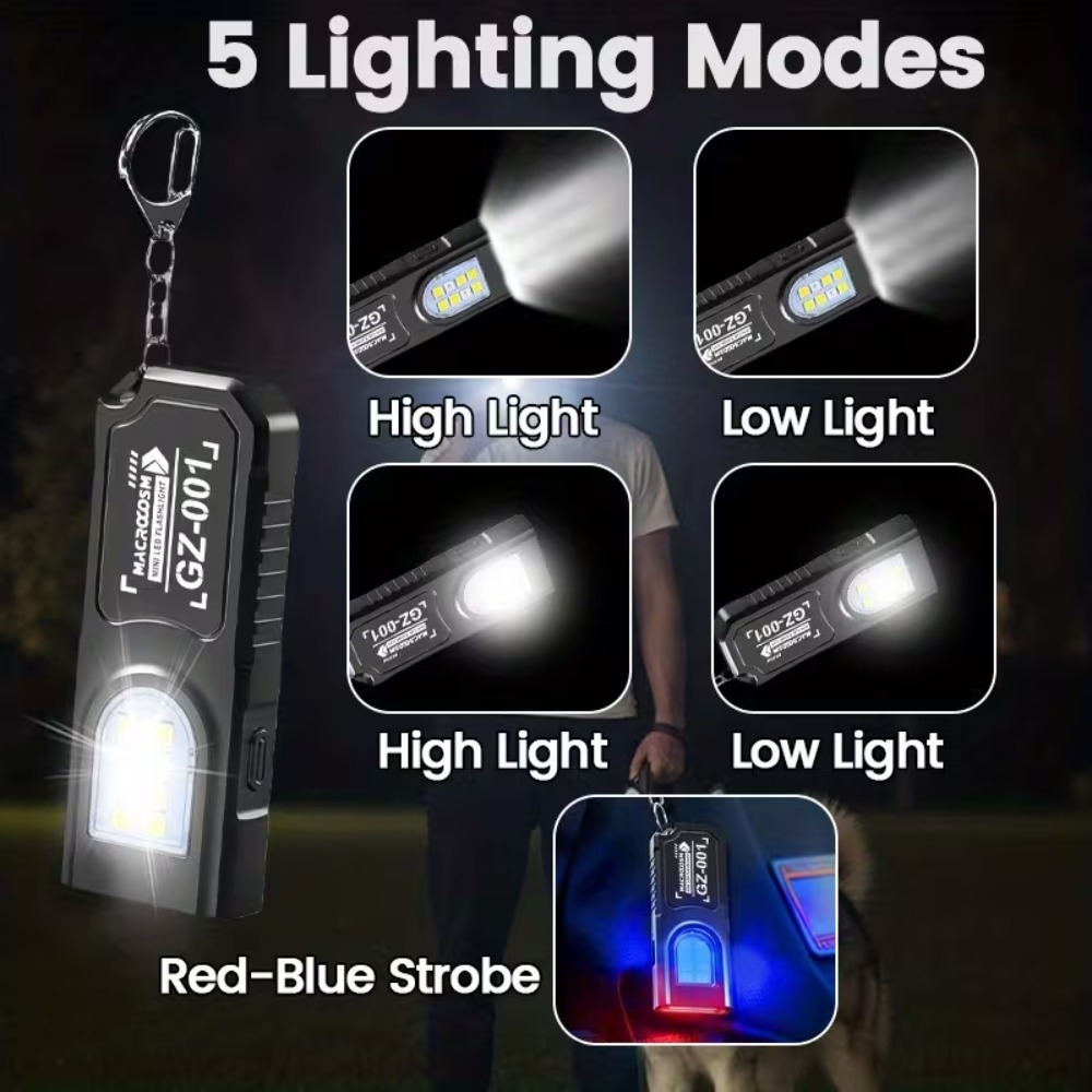 미니 COB LED 키체인 손전등 USB 충전식 토치  - Keychain Flashlight 리뷰 및 가격